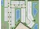 Community map showcasing the layout of homes, streets, parking, and green spaces with ponds and wetland areas at 14040 Textile Run, Parrish, FL 34219