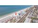 Daytime aerial view of apartment building still under construction near a beach and the ocean, marked with a home pin at 14048 Gulf Blvd # 201, Madeira Beach, FL 33708