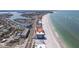 Aerial view of a beachfront condo complex with easy access to the beach and waterfront activities at 14048 Gulf Blvd # 201, Madeira Beach, FL 33708