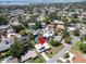 Aerial view of neighborhood highlighting the location and surroundings at 1598 Brookside Blvd, Largo, FL 33770