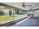 Screened-in patio offering a relaxed space with ceiling fans overlooking the backyard at 1598 Brookside Blvd, Largo, FL 33770