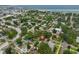 An aerial view of a charming neighborhood with the location of the property pinpointed at 1825 2Nd S St, St Petersburg, FL 33705