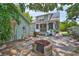 Quaint backyard featuring a stone fire pit, patio, and partial view of the house at 1825 2Nd S St, St Petersburg, FL 33705