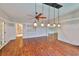Inviting living room featuring beautiful hardwood floors and a unique built in hutch at 1825 2Nd S St, St Petersburg, FL 33705