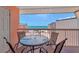 Relaxing balcony offers ocean views with table and seating for outdoor enjoyment at 18400 Gulf Blvd # 2505, Indian Shores, FL 33785