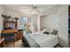 Bright bedroom features a built-in Murphy bed, desk, and storage, maximizing space and functionality at 2218 Brookfield Greens Cir # 82, Sun City Center, FL 33573