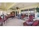 Spacious sunroom provides versatile living space with tile flooring, a ceiling fan, and tranquil views at 2218 Brookfield Greens Cir # 82, Sun City Center, FL 33573