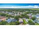 Overhead view of a residential neighborhood showcasing well-maintained homes and tree-lined streets at 2601 Brookville Dr, Valrico, FL 33596