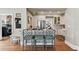 Kitchen with barstool seating provides a view of the laundry room and living room at 3405 W Palmira Ave, Tampa, FL 33629