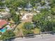Expansive fenced yard featuring a screened-in pool at 3968 Orchard Hill Cir, Palm Harbor, FL 34684
