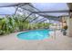 Screened in pool with mature landscaping at 3968 Orchard Hill Cir, Palm Harbor, FL 34684