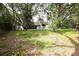 Lush, expansive backyard with mature trees, offering ample space for outdoor activities and privacy at 4260 Saint Lawrence Dr, New Port Richey, FL 34655