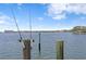 Beautiful waterfront view from the dock, highlighting the serene water and surrounding landscape at 4649 Neptune Se Dr, St Petersburg, FL 33705