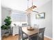 Bright dining room with modern light fixture and a large plant at 9128 Suffield Ct, Tampa, FL 33615