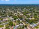 Wide aerial view of the property, surrounded by mature trees and residential streets within a vibrant community at 3300 52Nd N St, St Petersburg, FL 33710