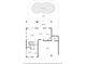 First floorplan showing a garage, living room, dining area, kitchen, and patio at 10596 Lake Seminole Ter, Seminole, FL 33772