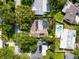 Beautiful home with screened pool, solar panels, and lush landscaping, offering privacy and energy efficiency at 1235 Nelson St, Dunedin, FL 34698