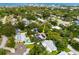 Birds eye view of the property's location near the beautiful gulf coast beaches and tropical scenery at 1235 Nelson St, Dunedin, FL 34698