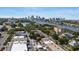 Amazing aerial view of a city skyline, showcasing the cityscape and a waterway winding through the urban landscape at 230 Columbia Dr, Tampa, FL 33606