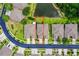 Overhead view with property lines and water features at 31108 Whitlock Dr, Wesley Chapel, FL 33543