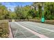 Several shuffleboard courts provide outdoor activities surrounded by lush landscaping and a volleyball court at 31108 Whitlock Dr, Wesley Chapel, FL 33543