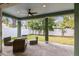Covered outdoor patio space with outdoor seating at 511 Roanoke St, Dunedin, FL 34698