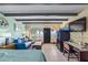 Comfortable studio with desk and furniture, open floor plan with beam ceiling at 611 Destiny Dr # 204, Ruskin, FL 33570