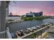 Scenic balcony view overlooking the marina, and downtown buildings at sunset at 700 S Harbour Island Blvd # 731, Tampa, FL 33602