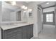 Spacious bathroom featuring double sinks, marble countertops, and ample storage at 700 S Harbour Island Blvd # 731, Tampa, FL 33602