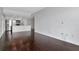 Open-concept living room with hardwood floors and view of the kitchen at 700 S Harbour Island Blvd # 731, Tampa, FL 33602
