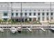 Waterfront view featuring outdoor restaurant and marina access at 700 S Harbour Island Blvd # 731, Tampa, FL 33602