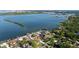 Scenic aerial view of a coastal neighborhood with waterfront access and private boat docks at 8296 33Rd N Ave, St Petersburg, FL 33710