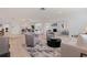 Spacious living area offering an open concept design with a view into the dining area and fireplace at 8296 33Rd N Ave, St Petersburg, FL 33710
