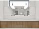 Bathroom featuring double sinks, quartz countertop and modern light fixtures at 908 W Fribley St, Tampa, FL 33603