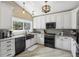 Modern kitchen featuring white cabinetry, stainless steel appliances, and stylish fixtures at 931 Gulf Blvd, Belleair Beach, FL 33786