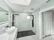 Beautiful bathroom featuring black accents, modern shower, and a vessel sink at 1178 Sultana St, Port Charlotte, FL 33952