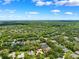Expansive aerial view showcases the community surrounded by lush greenery and natural beauty at 15110 Kestrelglen Way, Lithia, FL 33547