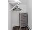Compact closet with storage solutions, including shelves and a clothing rack at 1529 N Morgan St, Tampa, FL 33602