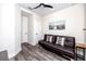 Cozy living room with a futon, modern decor, and hardwood floors at 1529 N Morgan St, Tampa, FL 33602