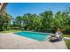 Inviting pool area with lounge chairs and lush landscaping, perfect for outdoor relaxation at 15934 Sorawater Dr, Lithia, FL 33547