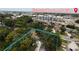 Aerial view showing the property's proximity to Clearwater Beach, located just 9.5 miles away at 2033 Aaron Pl, Clearwater, FL 33760