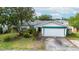 Charming single Gathering home with a two car garage, mature trees, and lush landscaping at 21608 Wytheville Way, Lutz, FL 33549