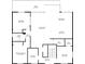 A blueprint of the floor plan including the primary bedroom, living room, kitchen, dining area, and deck at 24197 Treasure Island Blvd., Punta Gorda, FL 33955