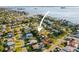 Aerial view of residential neighborhood near the water at 2479 Trade Winds Dr, Dunedin, FL 34698