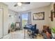 Bright home office featuring a ceiling fan, a desk, and natural lighting at 3366 Clover Leaf Ln, Land O Lakes, FL 34639
