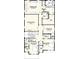 Upstairs floor plan featuring primary bedroom, bonus room, homework area and bedrooms with a detailed bathroom layout at 3919 W Leona St, Tampa, FL 33629