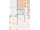 A floorplan of a home, labeling rooms such as bedroom, bathroom, kitchen, dining and living rooms at 4215 E Paris St, Tampa, FL 33610