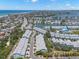 Stunning aerial view of townhomes with access to both the ocean and intercoastal waters at 616 Garland Cir, Indian Rocks Beach, FL 33785