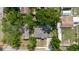 Aerial view highlighting the home in the tree-lined neighborhood at 8517 N Branch Ave, Tampa, FL 33604