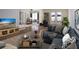 Comfortable and stylish living room with contemporary decor and a calming color palette at 1009 Andover Cir, Sun City Center, FL 33573